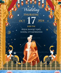 Modern Traditions Wedding Invitation Video Grand Multi Event Cartoon