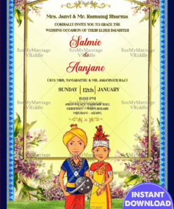 Authentic Mizo Wedding Invitation Card Traditional Culture