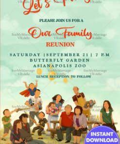 Family Reunion Invitation Card Happy Picnic