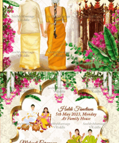 Traditional Pastel Pink Wedding Invitation Card Couple Holding hands