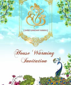 Blue Sky Housewarming Invitation Video Peacocks Flying Birds