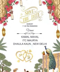 Musical Save The Date Wedding Invitation Video Frolicking Swans Peacocks