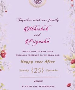 Pastel Wedding Invitation Video Gentle Breeze Floral Theme
