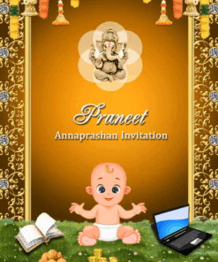 Crawling Baby Annaprashan Invitation Video Add Baby Photo