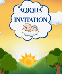 Book Theme Aqiqha Ceremony Invitation Add Photo Fun Nature