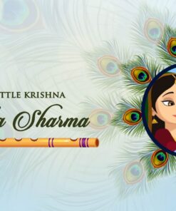 Krishna Theme Jalwa and Kuan Puja Invitation Video in Blue