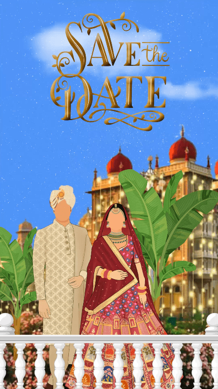 Palace theme Royal Rajasthani Wedding Invitation Video