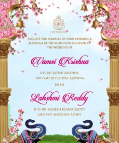 Entrance to a new chapter - South Indian Wedding Invitation with Wedding and Reception slides