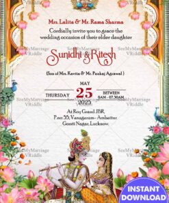 Divine Union: Radha Krishna Wedding Invitation
