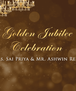 Its Golden - 50th Wedding Anniversary Invitation Video Floral