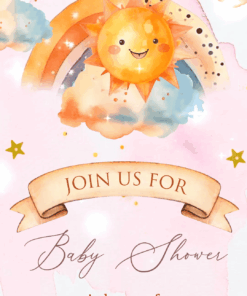 Barely Wait Sunny Day Baby Shower Invitation