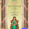 Majestic Marathi Half Saree Invitation, A Celebration of Tradition and Elegance