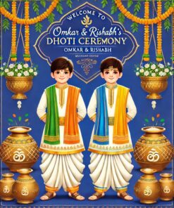 Ornate Dhoti Ceremony Poster Personalized Cultural Celebration Design