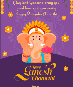 Blue Theme decorated Ganesh Chaturthi Animated Video