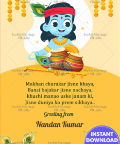 Happy Sri Krishan Janmashtami Greeting Card