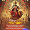Divine Radiance Theme Navratri Festival Celebration Greeting Card