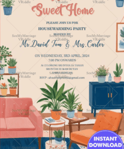 Stylish Interior Theme Housewarming Party Invitation Card