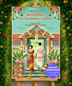 Traditional Floral Doorway Housewarming Banner