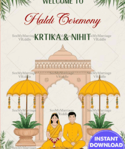 Traditional Archway Haldi Ceremony Poster