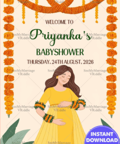 Traditional Marigold Baby Shower Poster