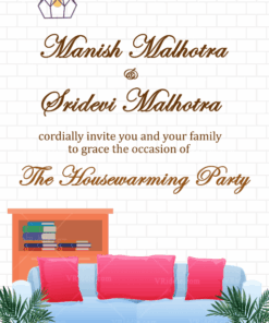 Modern Housewarming Party Invitation Video with Interior Theme Background