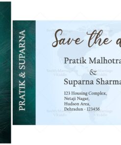 Passport-Themed Save the Date Invitation with Boarding Pass Design for Wedding Details