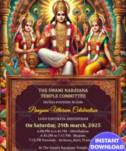 Traditional Temple Panguni Uthiram Celebration Invite