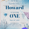 Underwater-Themed First Birthday Invitation with Turtles, Coral, and Ocean Elements