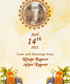 Yellow Theme Traditional Hindu Wedding Reception Invitation Video