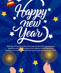 Sparkling Celebration Happy New Year Design Video with Festive Fireworks