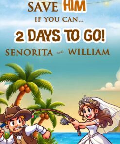 Comical Countdown - Beach-Themed Bride and Groom Wedding Invite Video with Chasing Scene