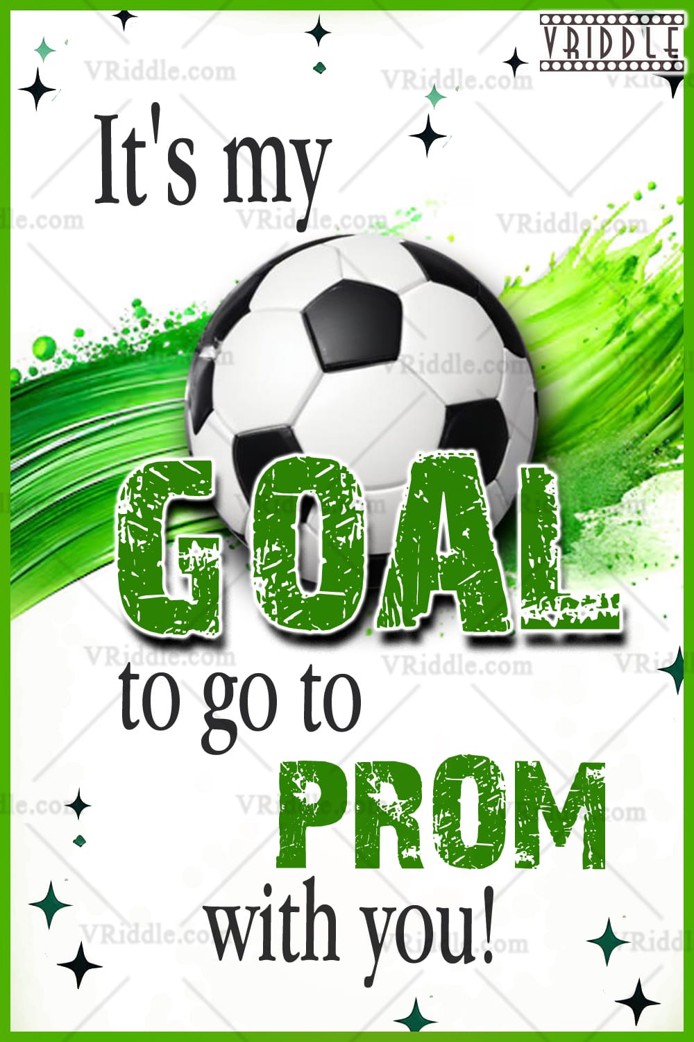 Soccer-Themed Prom Proposal Card with Bold Typography - Image 2