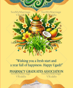Ugadi Greeting Banner with Cultural Elements & Award Function