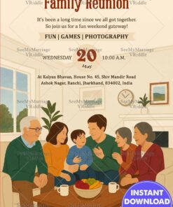 Warm Gathering Family Reunion Invitation Card