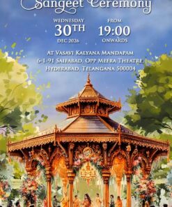 Lotus Theme Sangeet Invitation Video with Lakeview and Peacock
