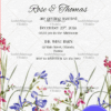 Dreamy Meadow Wildflowers Save The Date with Elegant Topography