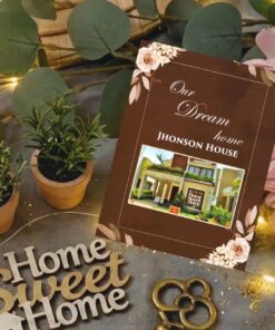 3D Brown Housewarming Invitation Video with Add Photo and Greenery Accents