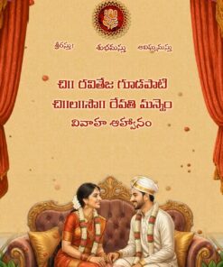 Jeelakarra Bellam Telugu Wedding Ritual Invitation Video with Falling Floral Petals and Classical Peacock Motifs