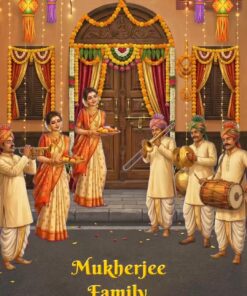 A Grand Bodhu Boron Ceremony Invitation Featuring Bengali Rituals Featuring a Lively Street Procession
