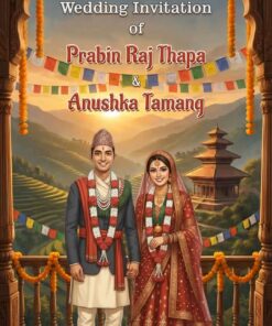 Nepali Couple Wedding Invitation Video with Scenic Mountain View and Reception