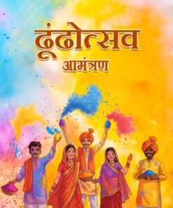 Hindi Holi Dhund Utsav Invitation Video with Ethnic Celebration Illustration