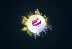 Spring Theme Logo Reveal Video For Corporates with Leafs Reveal Animation