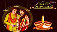 Happy Diwali Greeting with Happy Couple Wishes Video