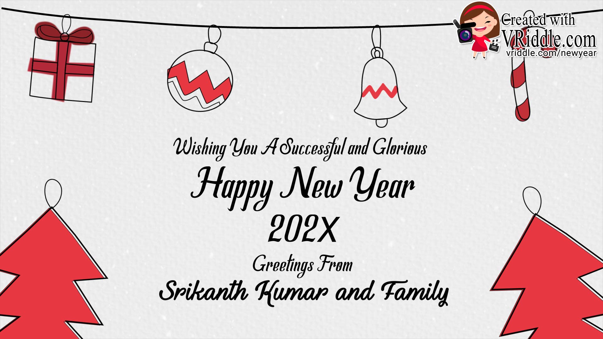 Drawing Happy New Year Greeting Wishes Video