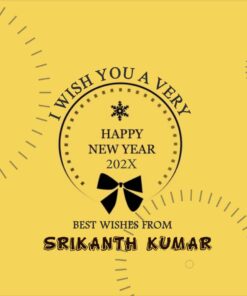 Yellow Theme Happy New Year Greeting Wishes Video