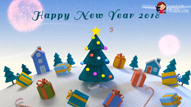 Blue Theme Happy New Year Greeting Wishes Video