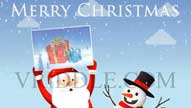 Create A Blue Theme Happy Christmas Greeting Wishes Video