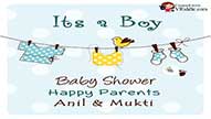 Blue Theme Baby Shower Celebrations Invitation Video
