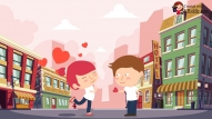 Teenage Valentine's Day - Animated Greetings for Businesses - Add logo to this video