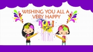 Purple Holi - Animated Greeting Video